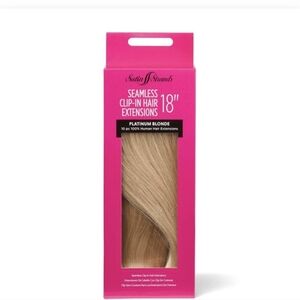 18" Platinum Blonde Clip-In Hair Extensions